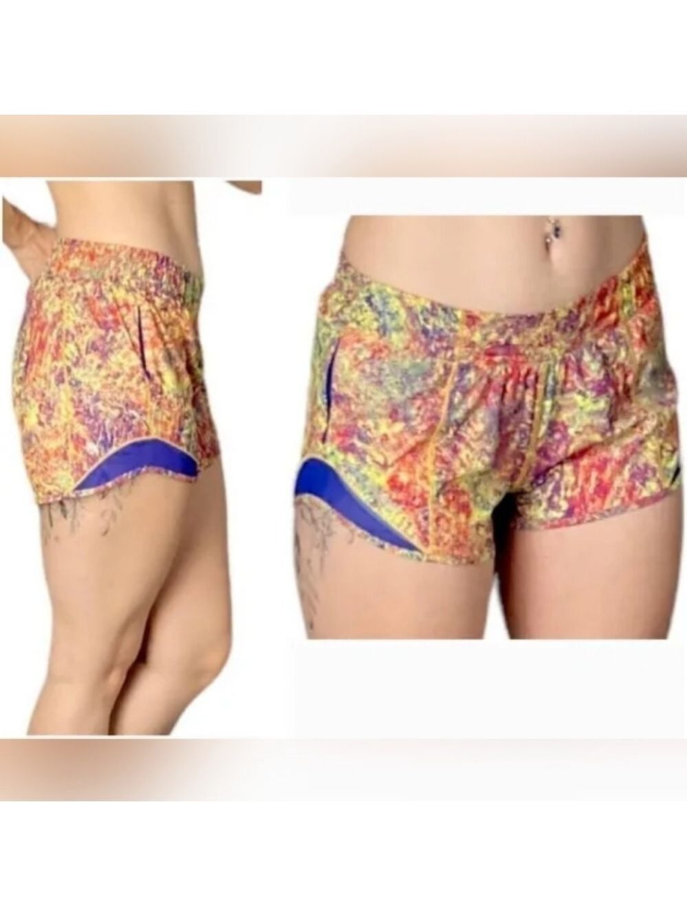 LULULEMON Hotty Hot shorts Seawheeze 2019 size 4 in EUC